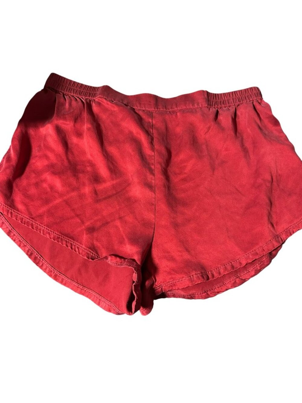 Quince 100% Silk Washable Silk Pajama Shorts Crimson Size Large Red